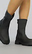 Grove Zwarte Lederlook Boots