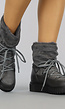 Grijze Gevoerde Snowboots met Veter