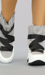 Wit/Grijze Instap Snowboots met Grove Zool