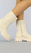 Grove Beige Lederlook Boots