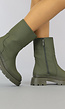 BF2023 Grove Groene Lederlook Boots