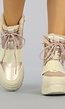 Beige/Rosé Snowboots met Elastische Band