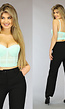 Mintgroen Mesh Crop Bustier met Cups