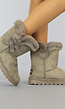 BF2023 Taupe Suèdelook Snowboots met Strik