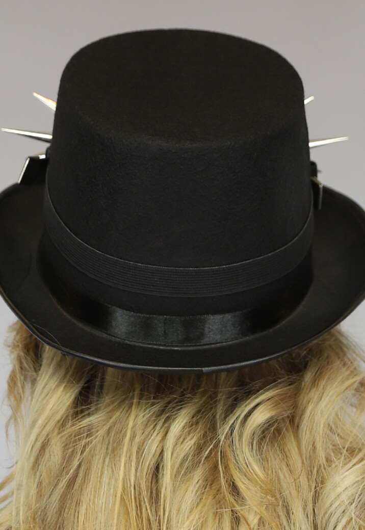 Zwarte Steampunk Hoed met Bril