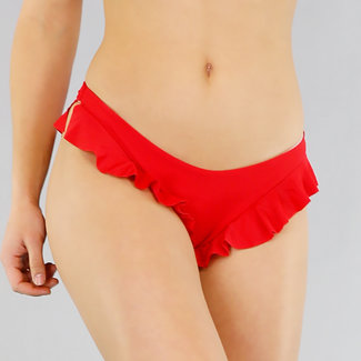 SALE Sexy Rode Ruffle Bikini - Broekje