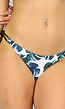 Witte Push-Up Bikini met Leaf Print Broekje - Broekje