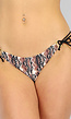 Bruine Push-Up Snake Bikini met Straps - Broekje