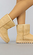 Basic Camel Mid Snowboots met Imitatiebont