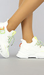 BF2023 Witte Slip-On Sneakers met Multicolor Veters