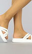 BF2023 Witte Strappy Slippers met Crossover