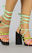 Multicolor Strappy Wikkel Sandaletten