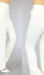 Witte Flared Pantalon met Biesje