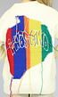 Beige Knitted Vest met Multicolor Details