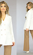 Halflange Witte Button Blazer