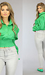 Groene Scrunch Crop Blouse met Pofmouwen