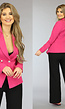 Fuchsia Button Blazer