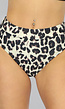 High Waist Maxi Bikinibroekje met Luipaardprint