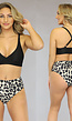 High Waist Maxi Bikinibroekje met Luipaardprint