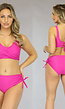 Fuchsia Maxi Bikinibroekje met Veters