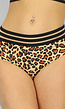 Maxi Fudge Luipaardprint Bikinibroekje met Band