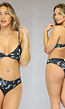 Zwarte Marmerlook Triangel Bikinitop