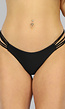 Zwart Cheeky Bikinibroekje met Straps