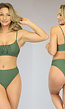 Groen High Waist Cheeky Bikinibroekje