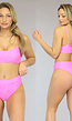 Roze Bikinitop met Gekleurde Steentjes