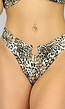 BF2023 Luipaard Maxi Rib Bikinibroekje met Gouden Detail