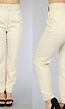 Beige High Waist Pantalon met Riem