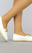 SALE35 Witte Slip-On Espadrilles met Chain