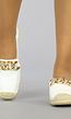 Witte Slip-On Espadrilles met Chain