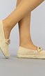 Beige Slip-On Espadrilles met Chain