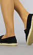 Zwarte Slip-On Espadrilles met Chain