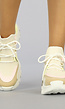 Grove Beige Sock Sneakers met Lederlook