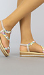 Gevlochten Multicolor Sandalen met Plateau