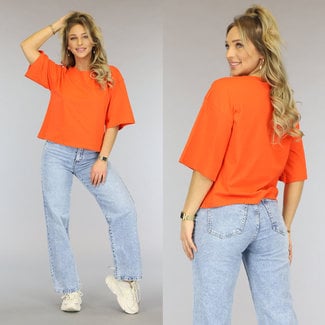 Oranje Oversized Crop Shirt