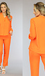 Oranje Oversized Blouse met V-Hals