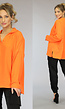 Oranje Oversized Blouse met Kraagje