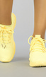 Gele Slip-On Sneakers met Patroon Zool