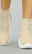 Hoge Beige Sock Sneakers met Grove Zool