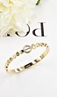 Gouden Armband met Schakels en Strass