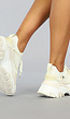 Grove Ecru Sock Sneakers met Veterdetail