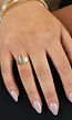 Gouden Ring met Symmetrischs Stripes