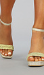 Gouden Glam Sandaletten met Strass