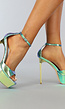 Sexy Metallic Mermaid Plateau Sandaletten