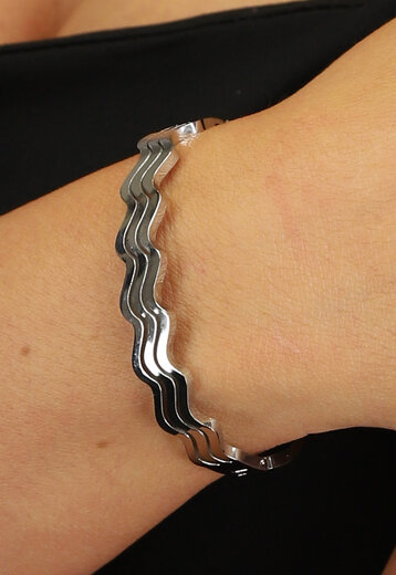 SALE80 Zilveren Zigzag Armband