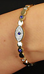 Gouden Armband met Blauw Oog