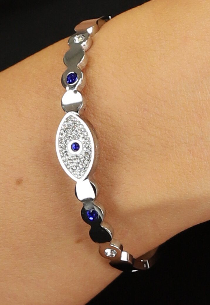 Zilveren Armband met Blauw Oog